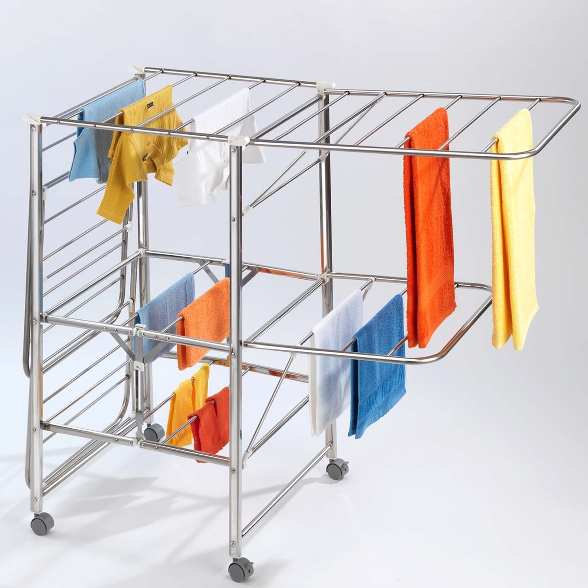 Grand étendoir à linge en inox